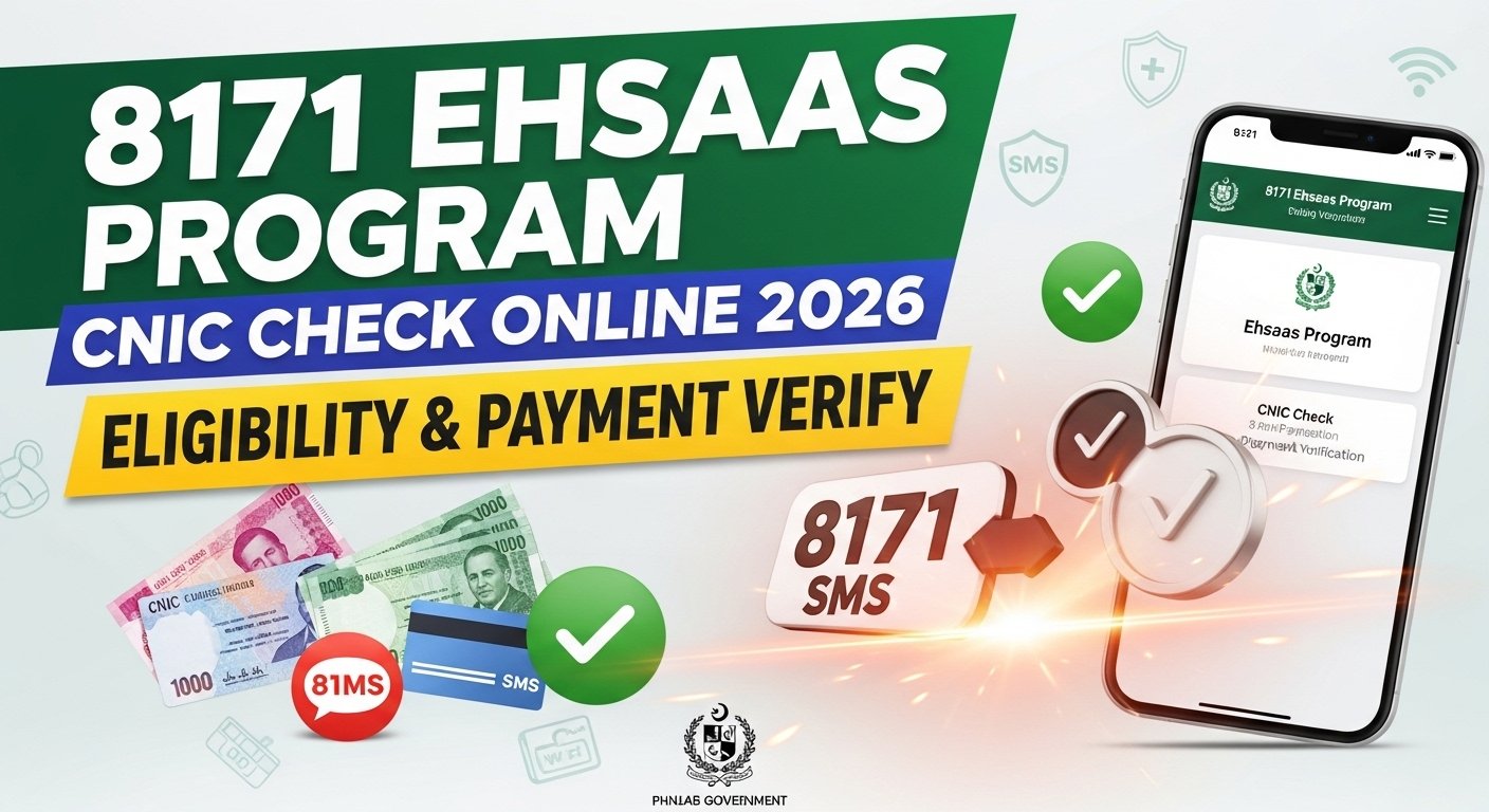 8171 Ehsaas Program CNIC Check Online 2026