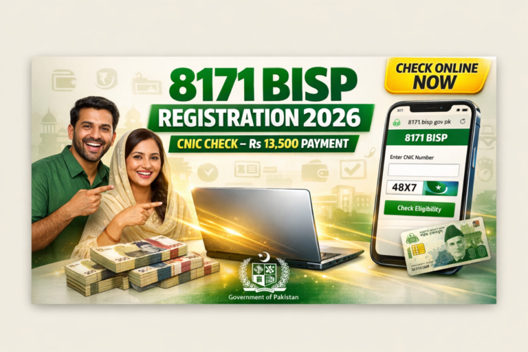 8171 BISP Online Registration 2026 – CNIC Check & Rs13,500 Payment