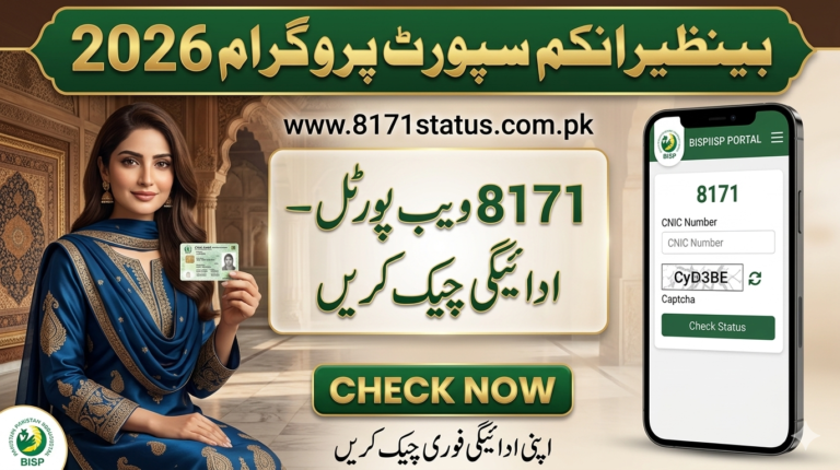 8171 Payment CNIC Check Online 2026 – BISP April Payment Status Guide